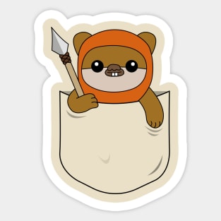 Ewok Pocket Sticker